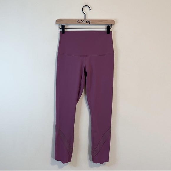 lululemon athletica Pants - Lululemon Purple Wunder Under Scallop Leggings